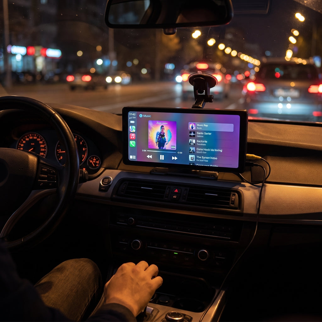 Pantalla instalada en el tablero de noche