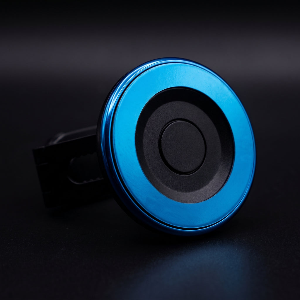 Primer plano del aro magnetico azul