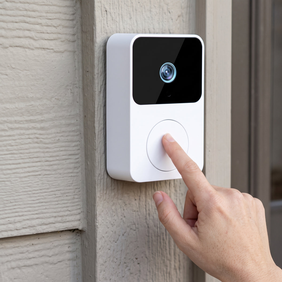 Timbre Inteligente Bluetooth siendo presionado