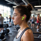 Usando el audifono en el gimnasio
