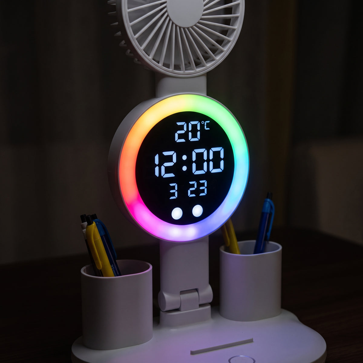 Lámpara Ventilador Cozy reloj de cerca