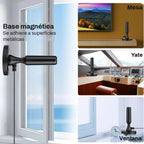 Antena de TV con base magnética para mesa, yate o ventana