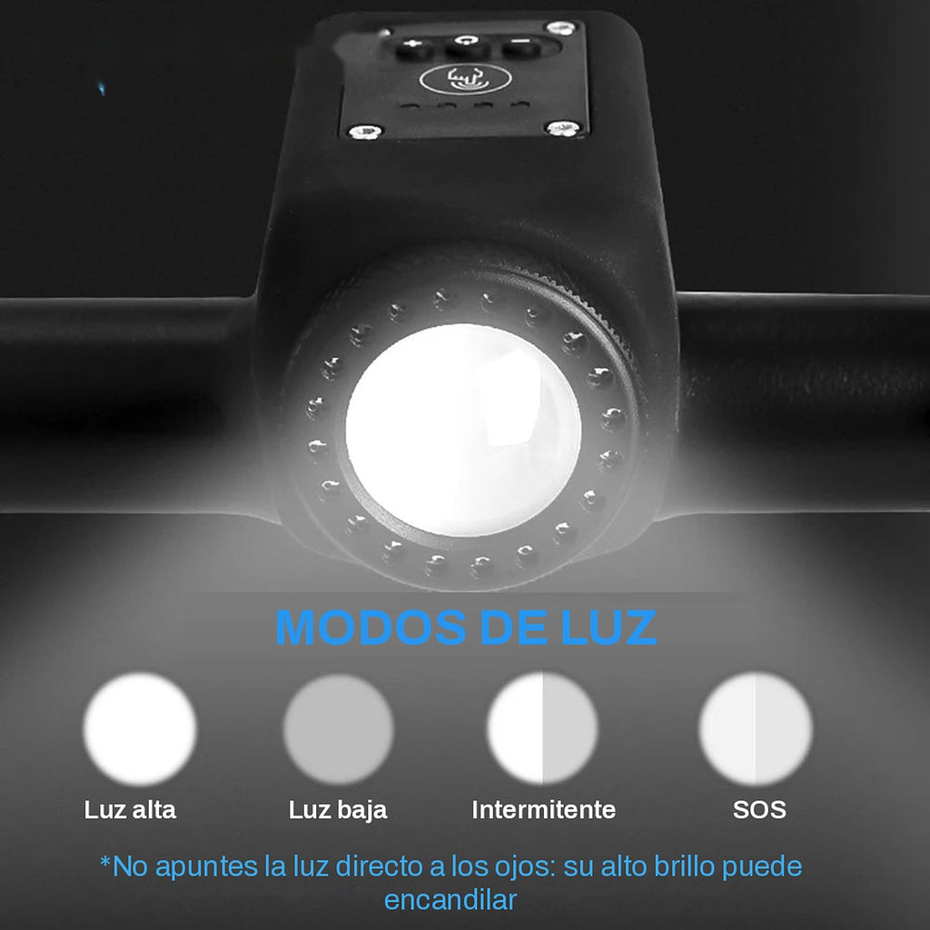 Modos de luz de la bocina para bicicleta