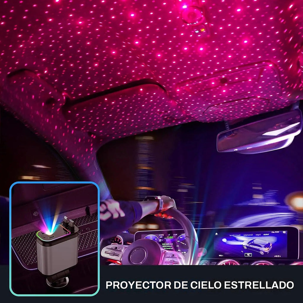 Proyector de cielo estrellado del cargador para carro