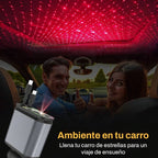 Ambiente de estrellas en el carro con el cargador
