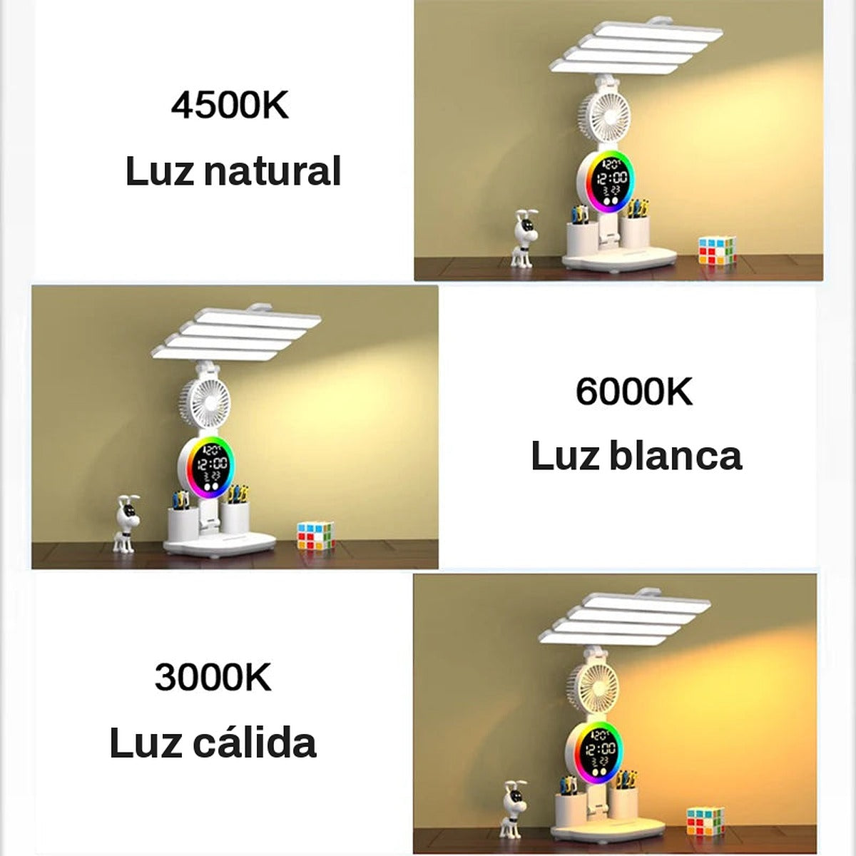 Lámpara Ventilador con Base de Carga Cozy – foto 2