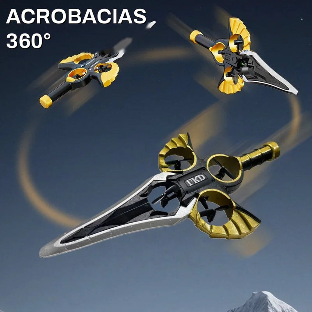Drone espada haciendo acrobacias 360°