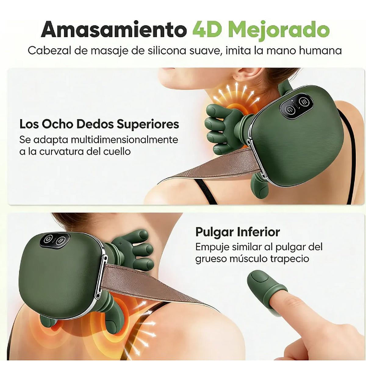 Masajeador de cuello: amasamiento 4D