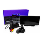 Pantalla CarPlay de 10 pulgadas con su caja, cámara de reversa y cables