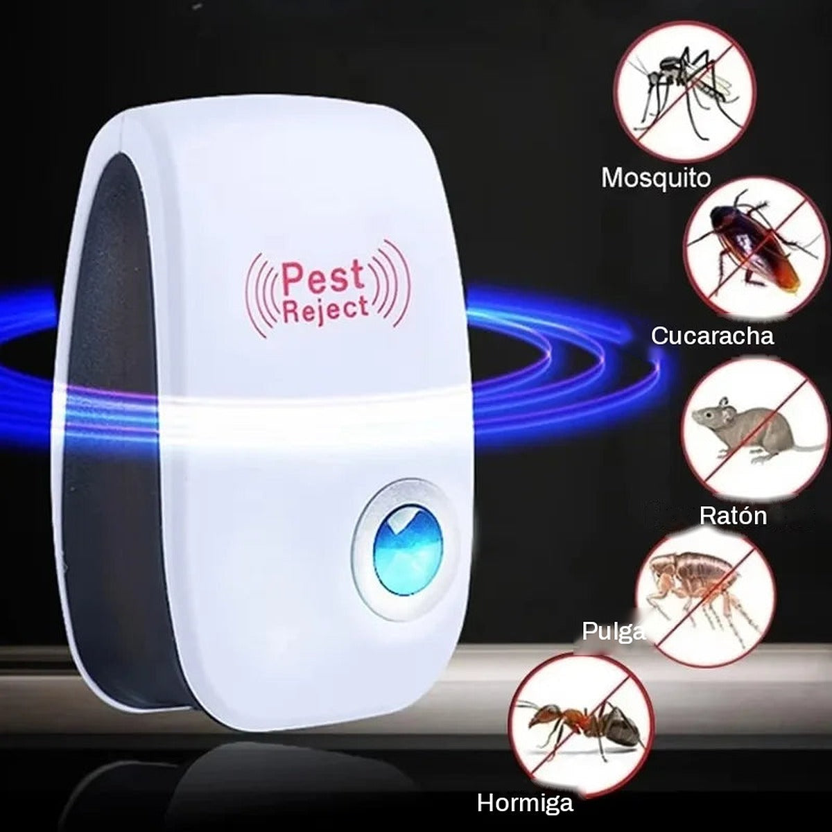 Repelente Electrónico Ultrasónico de Plagas – foto 1
