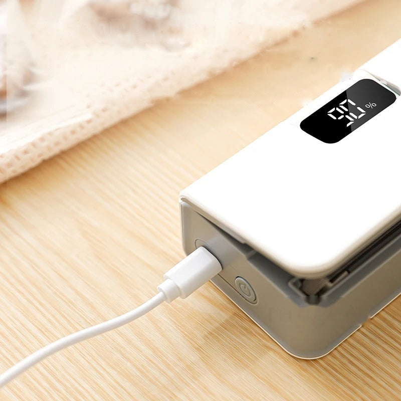 Selladora de bolsas cargando por USB-C