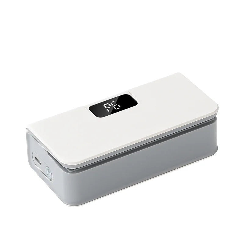 Selladora de bolsas blanca con pantalla digital