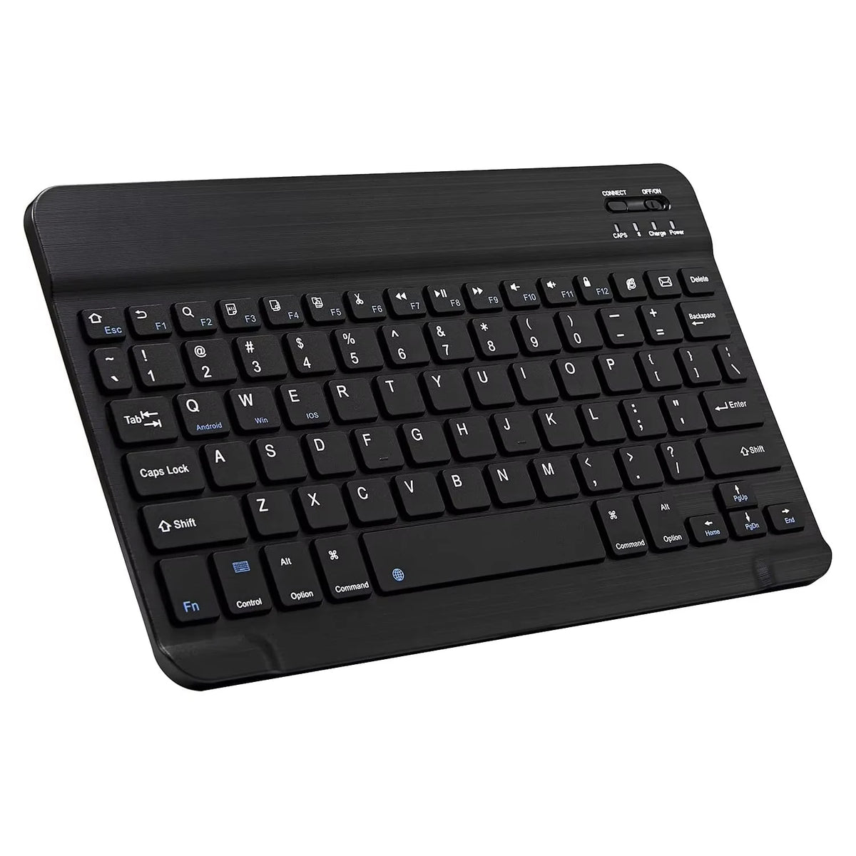 Teclado inalámbrico Bluetooth de 10 pulgadas, color negro