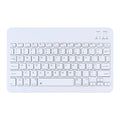 Teclado inalámbrico Bluetooth de 10 pulgadas, color blanco