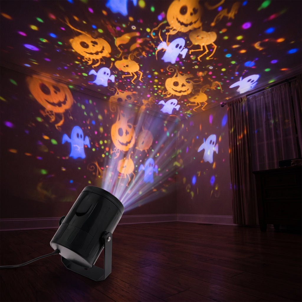 Proyector LED Halloween en habitación