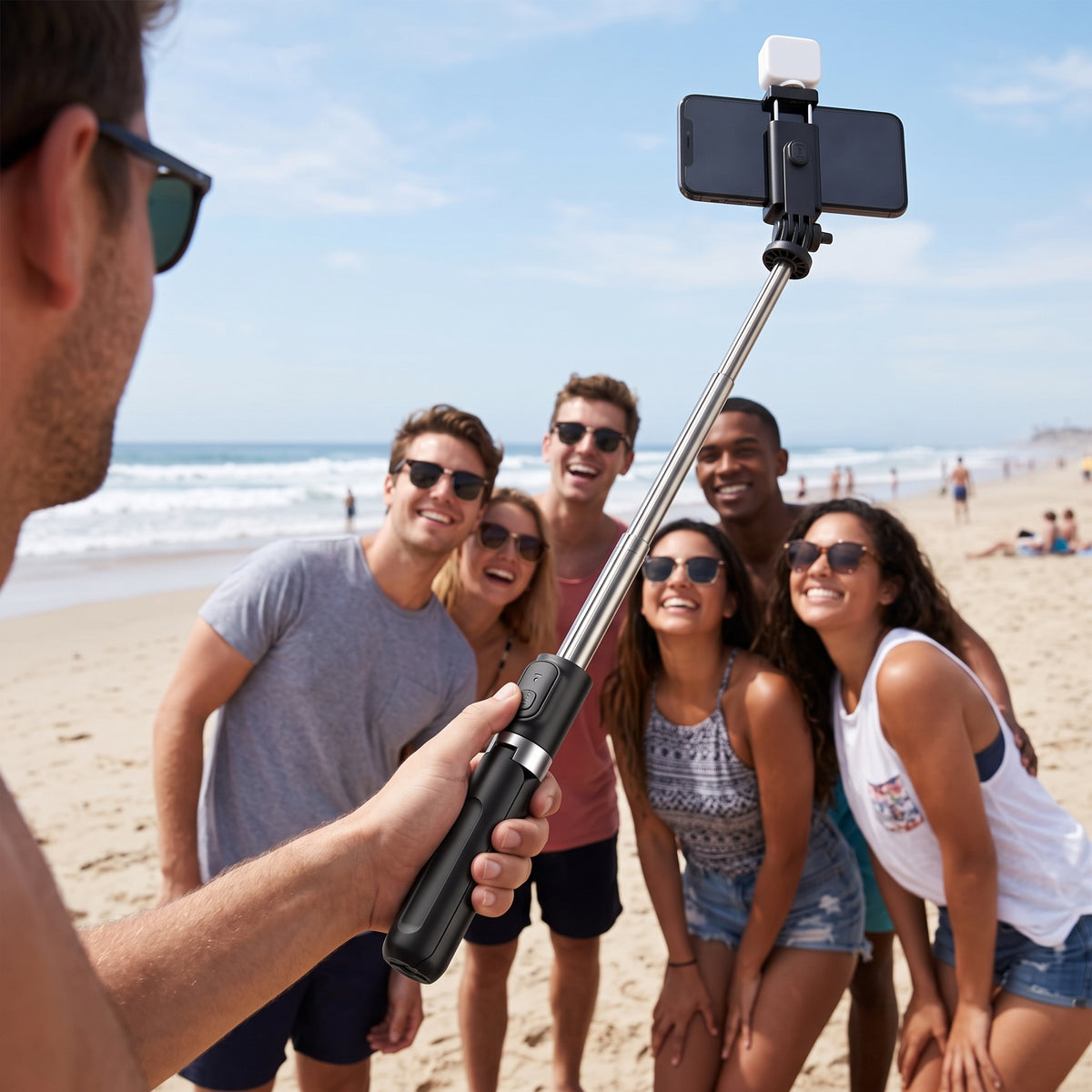 Selfie Stick L02S en la playa