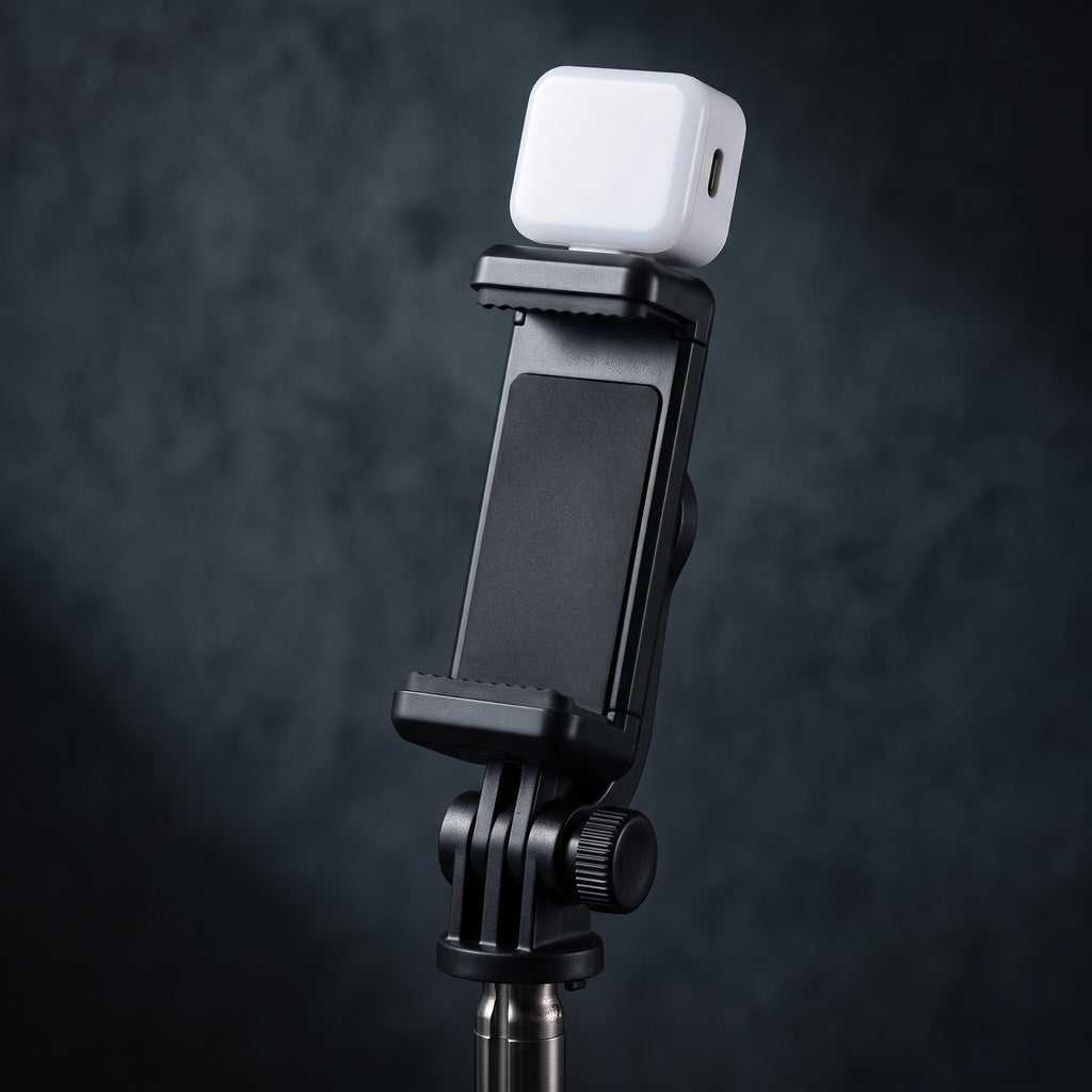 Selfie Stick L02S luz LED de cerca